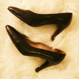 Chanel Black Heels 38 1/2